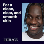 HORACE Gentle Face Scrub for Men - Exfoliating Cream with Argan Seeds, Murumuru Butter and Vitamin E - Pore Unclogging Skincare for All Skin Types - Unscented, 2.5 fl.oz