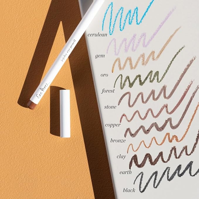 Ere Perez - Natural Jojoba Eye Pencil | Gentle, Soothing, Hydrating, Smooth, Blendable | Coconut Oil, Vitamin E | Vegan, Cruelty-Free, Clean Beauty (Forest)