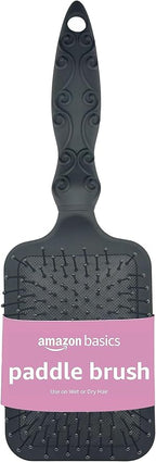 Amazon Basics Paddle Brush for Hair, Gentle Detangling