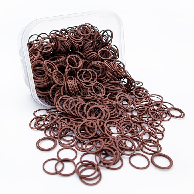 Beauty Town Hair Tie Rubber Bands - 1000pcs/500pcs Soft Stretchy Elastic Bands for Braids, Ponytails & Bun