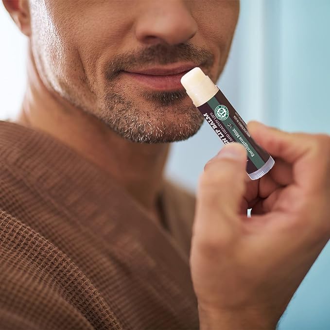 Earth's Daughter SPF Lip Balm Eucalyptus Mint Stocking Stuffers 4-Pack - Lip Sunscreen, SPF 15, Organic Ingredients, Beeswax, Coconut Oil, Vitamin E - Hypoallergenic, Gluten Free