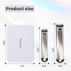 2 Pack Nail Clippers Set - Stainless Steel Fingernail & Toenail Clippers, Sharp Nail Trimmers for Men Women Adult