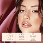 2Pcs Brown& Brownish Red Liquid Matte Lip Liner Stain Peel Off with Tweezer, Long Lasting Waterproof Matte Lipstick Lip Gloss Tattoo for Women, Transfer-prof Lip Tint Makeup for All Skin Types