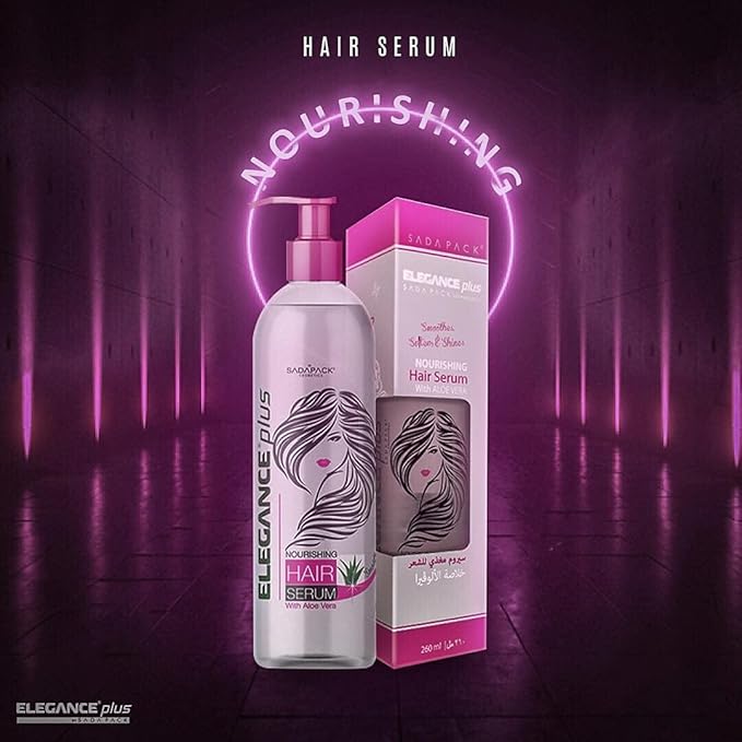 Elegance Plus Hair Serum, 10.1 Oz, Aloe Vera Based, Hair Serum that Nourishes and Softens your Hair, Long Lasting Shine