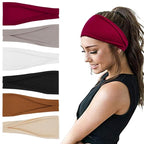 Fashion Headbands For Women Wide Headband Yoga Workout Head Bands Hair Accessories Band 6 Pack