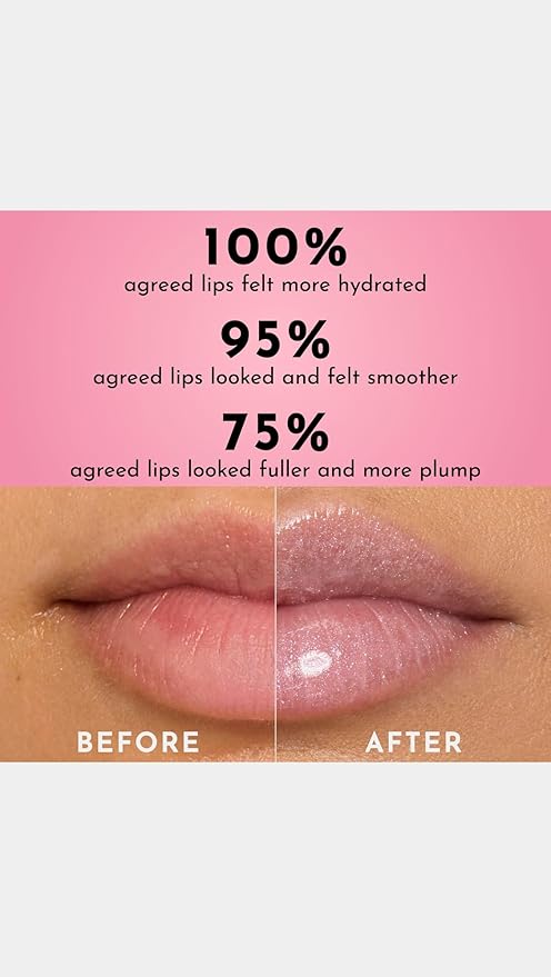 Lawless Women's x LoveShackFancy Forget The Filler Lip Plumping Gloss, Happy Thoughts, Pink, 0.11 Ounce