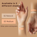 Mushroom Head Air Cushion CC Cream Christmas Gifts for Women, 1 Full-Size Makeup Foundation with 2 Refills & 1 Special Mushroom Head Puff, Upgraded Ingredients Long-lasting (Natural, 0.71 Fl Oz*3)