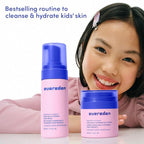 Evereden Kids Happy Face Duo (Melon Juice) - Multi-Vitamin Face Wash & Face Cream Set - Clean & Vegan Skin Care for Kids 3+ - Moisturizing, Nourishing, & Protective Skin Care Set