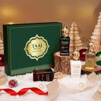 BELLAVITA Luxury Taaj Attar | Long Lasting Unisex Gift Set for Man and Woman 4x12ml | Caramel, Lemon, Cinnamon, and Musk | Non-Alcoholic Roll On | Oud, Floral, Musk | Attar for Men and Women