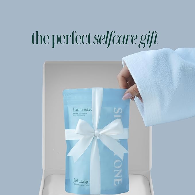 Shower Steamers Aromatherapy 10 Pack - Made in USA with Natural Essential Oils for Christmas Stocking Stuffers, Birthday Gifts for Women and Men, White Elephant, Self Care - Eucalyptus