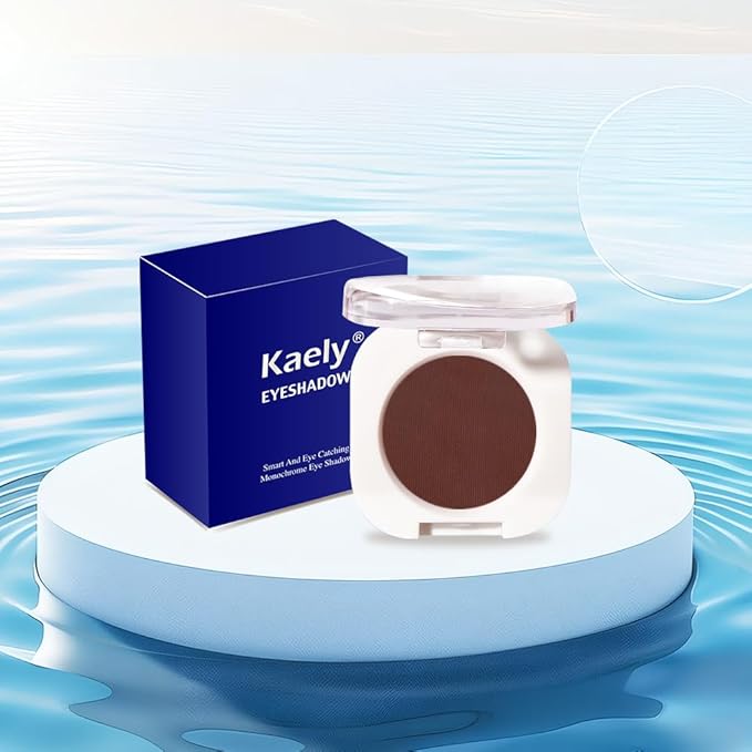 Dark Brown Single Matte Eyeshadow Makeup, Neutral Powde Eye Shadow for Older Women, Coffee Mocha Cocoa Chocolate Brown Matte Singles Eyeshadow Palette Pigmented Waterproof,Girls Christmas Gifts