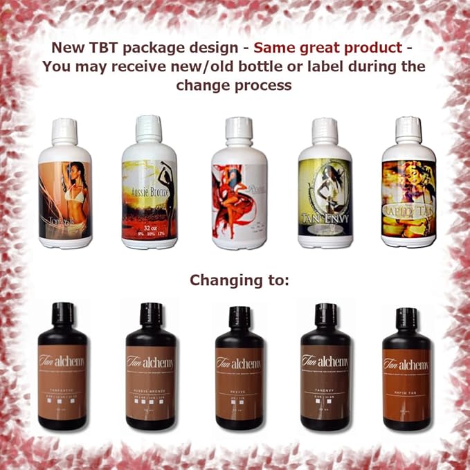 Tan Alchemy, Tan Envy European Blend 11.5% Dark Sunless Airbrush Spray Tanning Solution 64oz (2-32 oz bottles)