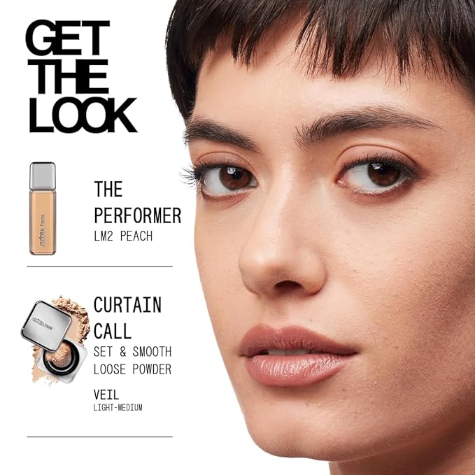 about-face THE PERFORMER Skin-Focused Foundation LM2Peach – Medium Coverage, Long-Wear, Breathable & Buildable Base – Clean, Vegan, Hydrating Formula with Blue Agave & Chlorella – 1.08oz