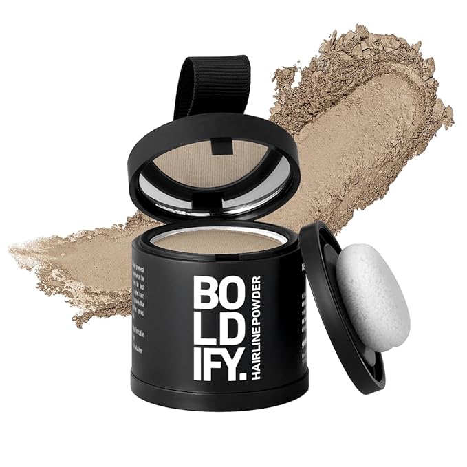 BOLDIFY Hairline Powder (LARGE, 10g) - Root Touch Up Hair Color for Gray Coverage - Bald Spot Concealing Hair Powder for Women & Men - 24-Hour Stain-Proof - Light Blonde