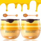 2 PCS Bee Lip Balm Lip Mask Honey Pot Honey Lip Mask Propolis Moisturizing Lip Balm with Stick - Hydrating Prevention Dry and Cracked Lip Scrubs Exfoliato Lip Wrinkle Skin Care Products