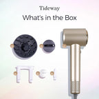 Tideway Hair Dryer, Blow Dryer with Diffuser High-Speed Plasma Ionic Low Noise for Fast Drying, Travel Hair Dryer for Women and Man, Curly/Wavy & Long/Thick Color-Treated Hair H11
