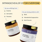 MyMagicHealer Thyme & Tea Tree Flare Care | Ingrown Hair, Razor Bumps, Blind Pimples, Bartholin, Pilonidal Cysts | Folliculitis Cure | Piercing Care w/Egg Yolk Extract & Tea Tree 4 oz