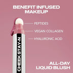 Sacheu Cheek STAY-N Liquid Blush for Cheeks — High Pigment, Buildable, Lightweight Cream Blush for Dewy & Radiant Flushed Cheeks — Long-lasting & Cruelty Free, I'm Guilty