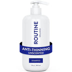 Routine Wellness Anti-Thinning Shampoo for Thinning Hair - Biotin DHT Blocker Women & Men - Color Safe Shampoo for Hair Loss & Healthy Hair - Unscented -14oz