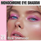 Pink Single Shimmer Eyeshadow Makeup, Neutral Powde Eye Shadow for Women, Bright Light Pink Rose Glitter Sparkle Singles Eyeshadow Palette Pigmented Waterproof, Girls Christmas Eyeshadows Gifts