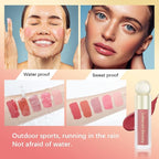 2 Colors Liquid Blush,Soft Cream Face Blush, Dewy Cheek Tint, Long Lasting Natural Matte Finish Looking,Moisturizing Lightweight Blendable Feel (02-HAPPY / 04 - LOVE)