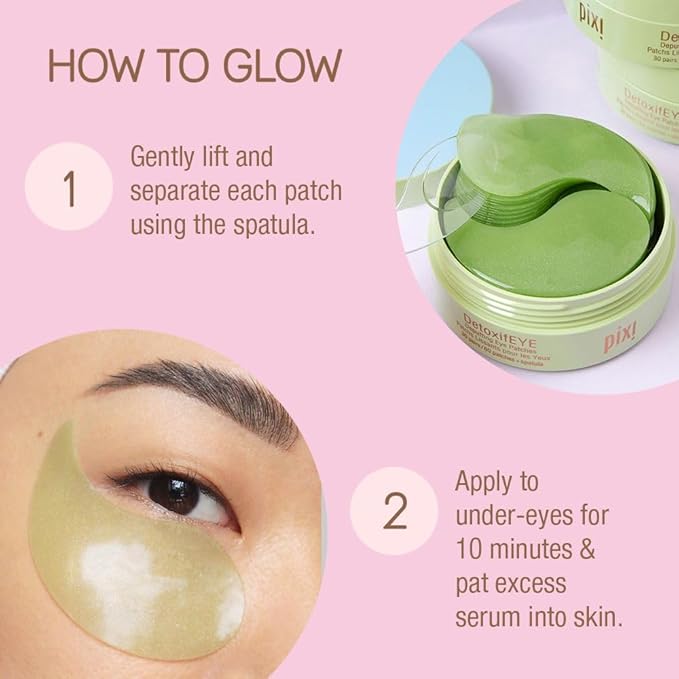 Pixi Day & Night Eye Patch Duo |Depuffing Hydrogel Under-Eye Patches for Day and Calming Hydrogel Under Eye Patch for Night | for Puffy Eyes and Dark Circles | 2 Boxes, 60 Pairs, 120 Patches