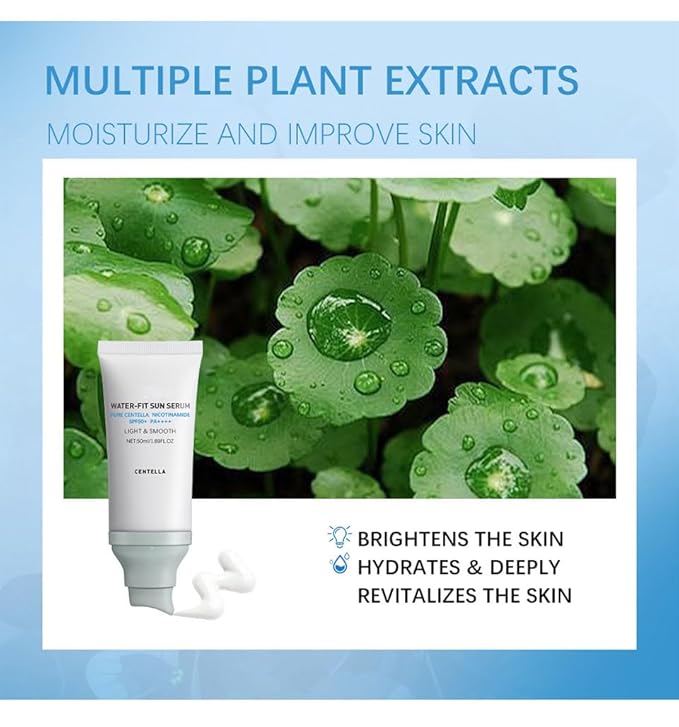 Centella Sunscreen,Centella SPF50 Water-Fit Sun Serum Light & Smooth Hyalu Cica Sunscreen ﻿
