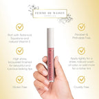 Cosmetics, Lustre Lip Gloss, Moisturizing, Long Lasting with Squalane & Vitamin E, 100% Gluten, Paraben & Phthalate-Free, Never Sticky, Soft, Natural Colors (Rose Primevere 01)