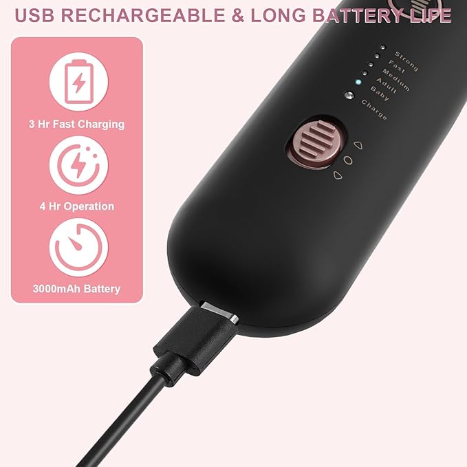 2 Pack 9-in-1 Electric Nail Grinder with 100 Bits: Cordless, 5 Speeds, Professional Manicure & Pedicure Kit