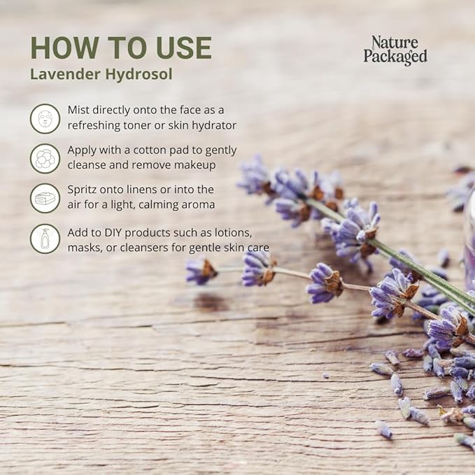 Lavender Hydrosol - Pure Steam Distilled Floral Water Spray for Face Toner, Facial Mist & DIY Skincare - Lavandula Angustifolia Hydrating Skin Refresher & Linen Spray - 100% Natural 16oz 2packs