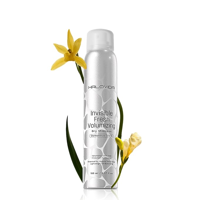 HALOVIDA Dry Shampoo for Women, Dry Shampoo Spray for All Hair Leaves No White Residue, Absorb Oils, Volumizing & Refresh Hair for 72 Hours, 5.07 Fl Oz (Osmanthus Grove)