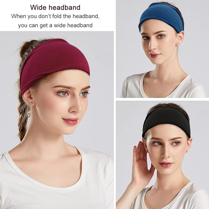 Fashion Headbands For Women Wide Headband Yoga Workout Head Bands Hair Accessories Band 6 Pack