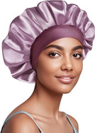 Satin Silk Bonnet for Sleeping, Soft Satin Lined Hair Bonnet for Women, Double Layer Sleep Nightcap