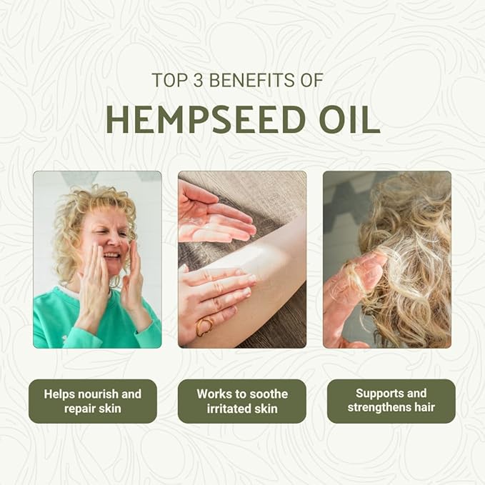 Hemp Seed Oil for Skin, Hair and Body Direct from Hemp Oil Canada - Cold Pressed Hemp Seed Oils - 1 Gallon (Pack of 4)