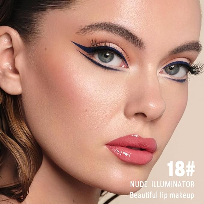 Kaely Longwear No-Budge Lipstick for Women, Highly Pigmented Liquid Lip Color Makeup, Non-Transfer Lip Gloss Stain Waterproof Smudge Proof 24 Hour, Instant Shine, Vegan & Cruelty-Free, 18 NUDE