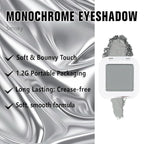 evpct Matte Grey Eyeshadow Singles, Smoky Gray Grey Dusty blue Cream Single Matte Eye Shadow Palette Makeup for Older Women, High Pigment Waterproof Monochrome Mini Eyeshadow Palette, sombra de ojos