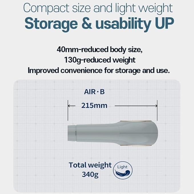 JMW Korean Professional Salon Hair Dryer AIR B with Diffuser & Dryer Stand 1600W - Light Weight, Powerful BLDC Motor, 100% Cool Wind Without Heat, Compact, Low Noise Blow Dryer for Home & Travel