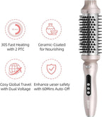 Thermal Brush, 1.7 Inch Heated Round Brush for Women, Dual Voltage Negative Ion Hot Brushes Styler for Blowout Look, Curling & Volumizing & Straightener for Dry Hair