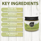All Good Goop Organic Skin Care Recovery Balm - All Purpose Ointment w/Calendula, Lavender, Beeswax - Chafing Cream, Dry Skin Salve, Cracking Lip Moisturizer - Soothes, Hydrates & Calms - 2oz