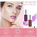 2 Colors Hydrating Plumping Lip Glow Oil,Moisturizing Lip Oil Gloss Transparent Glossy Lip Gloss Primer Lip Tint for Lip Care and Dry Lip (E176) (006#+020#)
