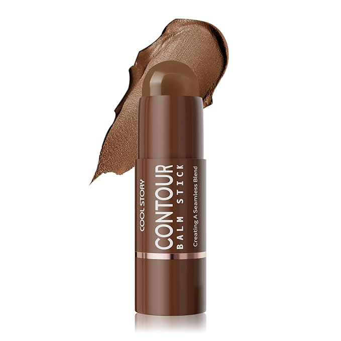 Cool Story 3-in-1 Makeup Set, Highlighter, Blush and Contour Balm Stick, Cream Formula for Face Contouring, Professional Cosmetic Kit (Contour-F08)