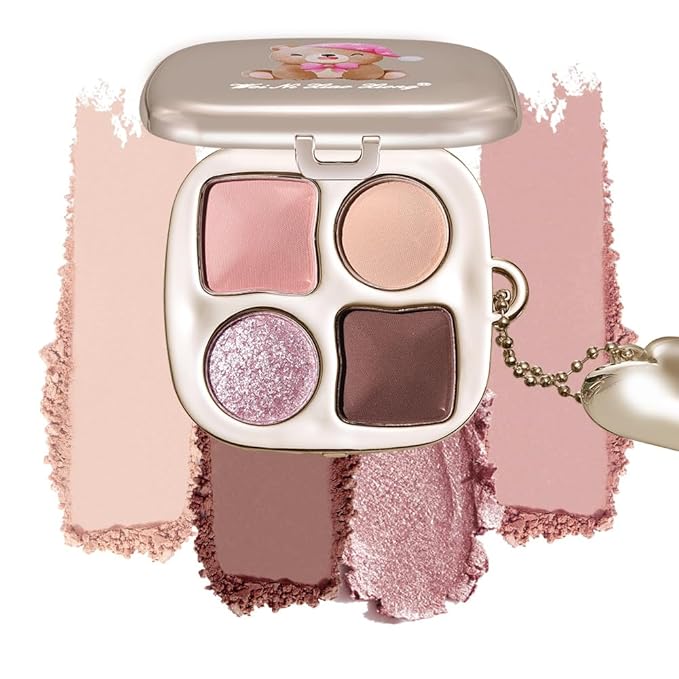 Professional Eyeshadow Palette, Nude Taupe and Brown Neutral Shades, Velvety Matte and Satin Shimmer Finishes, High Pigment Blendable Colors, Waterproof Long-Lasting Eye Palette, 02, 4 Colors