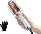 Double Voltage Mini Hair Dryer Brush,Traval Hair Brush 100-240V,3 Heat & 2 Speed Settings Oval Barrel Thermal Brush,Blow Dryer Brush for Dry,Straightening,Voluming