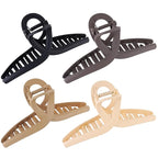 6Inche Extra Large Hair Clips，Claw Clips for Thick Hair and Long Hair, 4 Pack Xl Jumbo Claw clips, Oversized Matte Non-slip Hair Clips for Women, Big Strong Hold Jaw Clip,Neutral Color