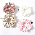 Scrunchies Women Hair Ties - Big Silk Satin Scrunchy Hair Bands Elastic Hair Accessories Soft Large Scrunchies For Vsco Girl Women