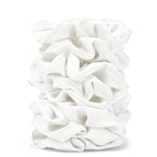 Satin Scrunchies for Women – 8PCS White Silk Hair Ties – No Crease, Frizz-Free, Gentle Elastic Hair Bands for Thick & Thin Hair, Soft & Stylish Hair Accessories Gifts