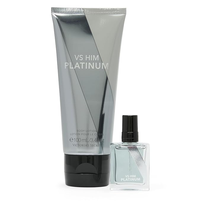Victoria's Secret Platinum Mini Fragrance Duo Gift Set, Cologne & Travel Lotion