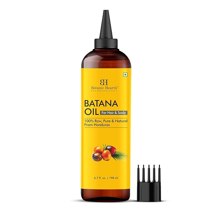 Botanic Hearth Hair Oil for Hair Growth | Strengthening Dry, Frizzy, Damaged Hair & Scalp Treatment | No Parabens or Harmful Sulfates | All Hair Types | Batana Hair Oil - 6.7 Fl Oz