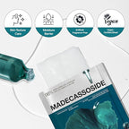 Mediheal Madecassoside Essential Sheet Mask Blemish Repair 10 pcs. 98% Purity Madecassoside & Hyaluronic Acid Included. Enhancing Moisture Barrier & Skin Texture Care. Vegan Formula Sheet Mask