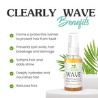WAVE, Damage Control Hair Oil with Jojoba | Thermal Heat Protector for Sun, Flat Iron, Hot Blow Dry, Blowout to Prevent Damage and Breakage | Sulfate Free Natural Hair Styling Product Made in USA